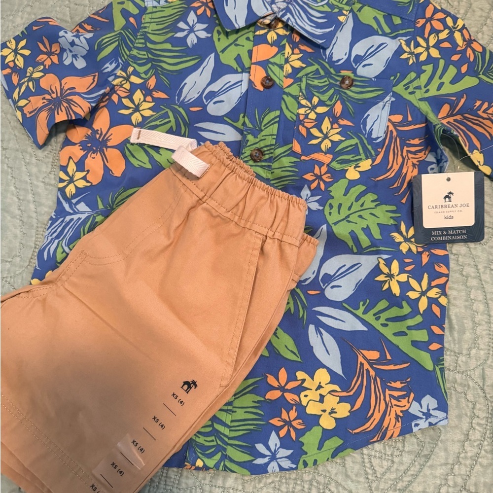 Khaki shorts by CARIBBEAN JOE “ mix & match “series see pic for more details 🌴